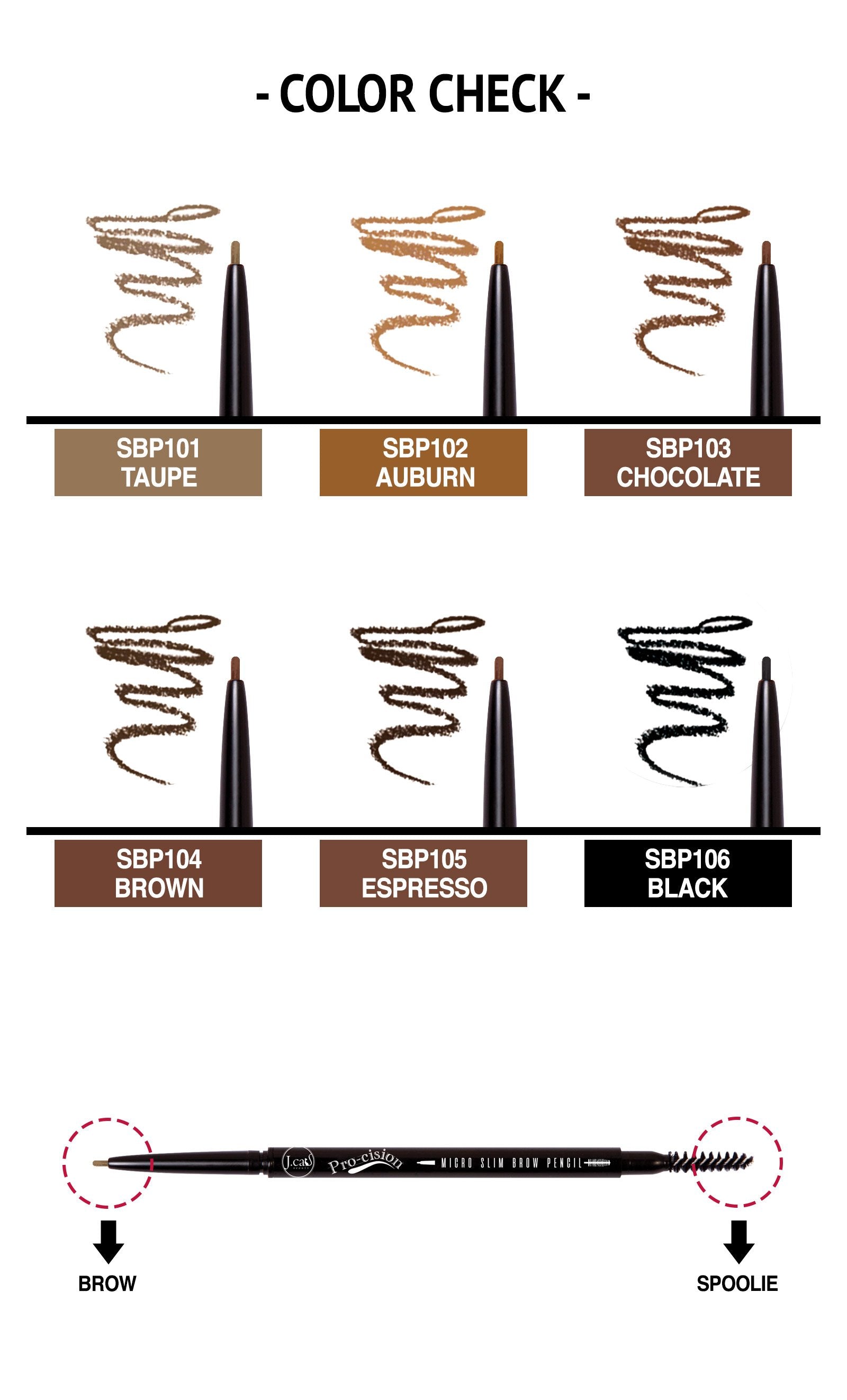 J CAT PRO-CISION MICRO SLIM BROW PENCIL