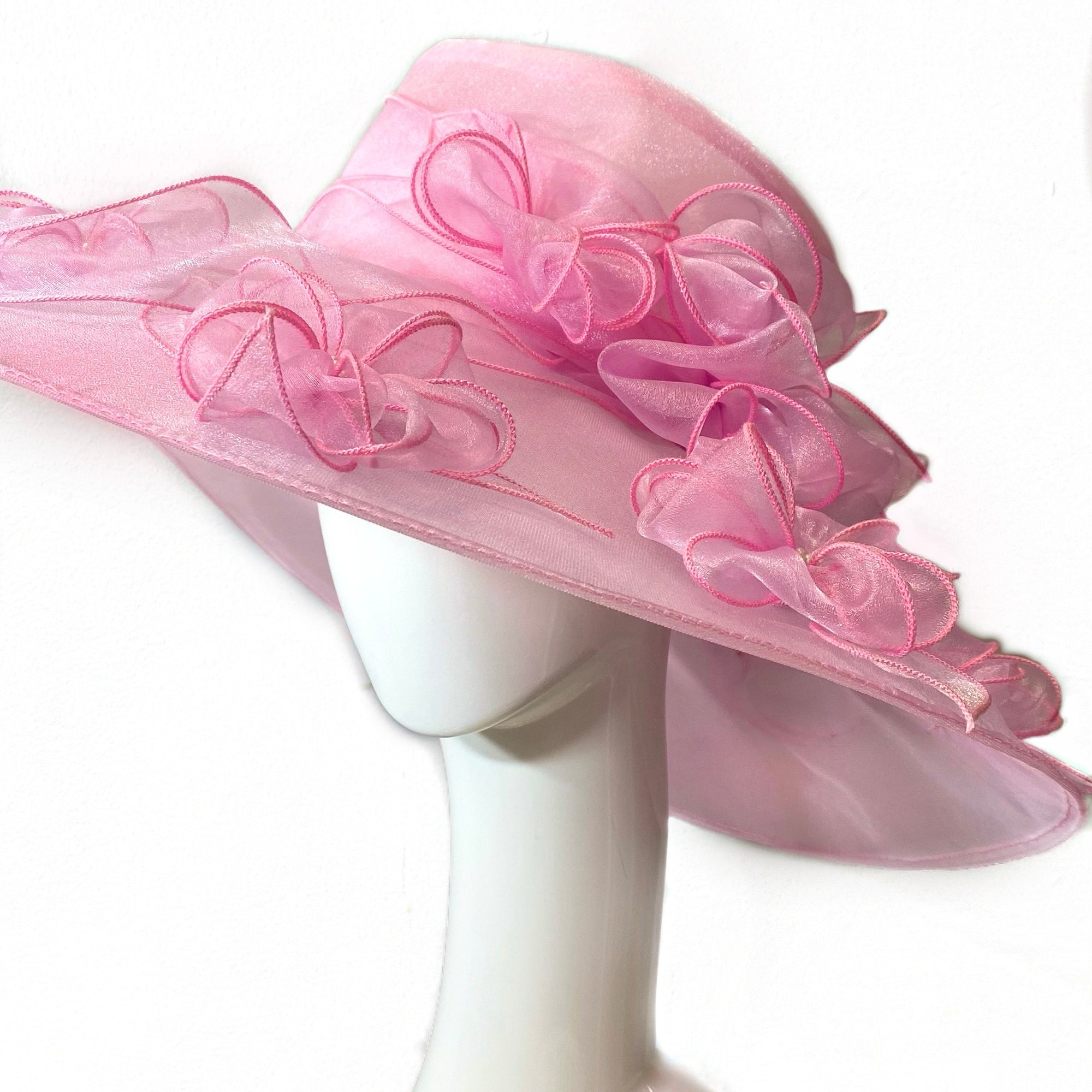 Organza Garden Hat- Pink