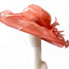 Fancy Hat- Coral with Frill Accent