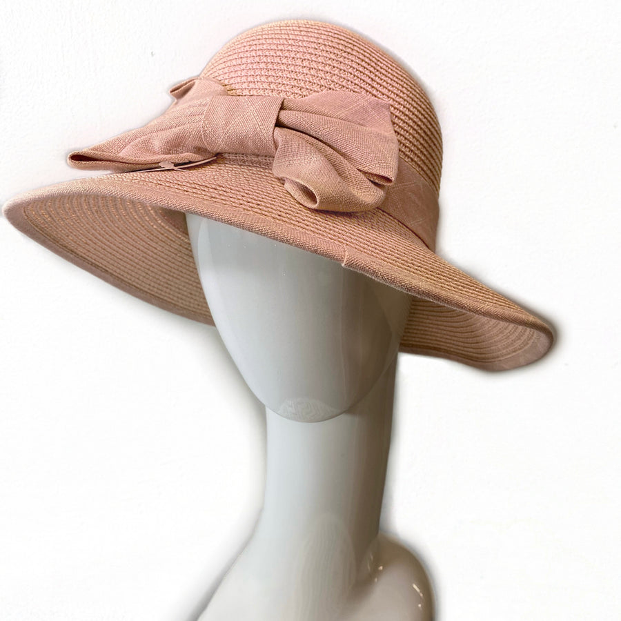 Sun Hat- Pink Woven
