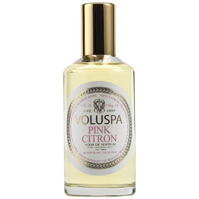 VOLUSPA ROOM AND BODY SPRAY, PINK CITRON