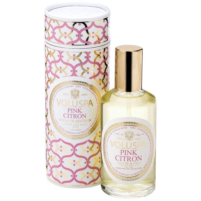VOLUSPA ROOM AND BODY SPRAY, PINK CITRON